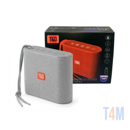 T&G MINI WIRELESS BLUETOOTH SPEAKER TG-185 USB/TF/FM/TWS/HANDS-FREE CALL FUNCTION GRAY